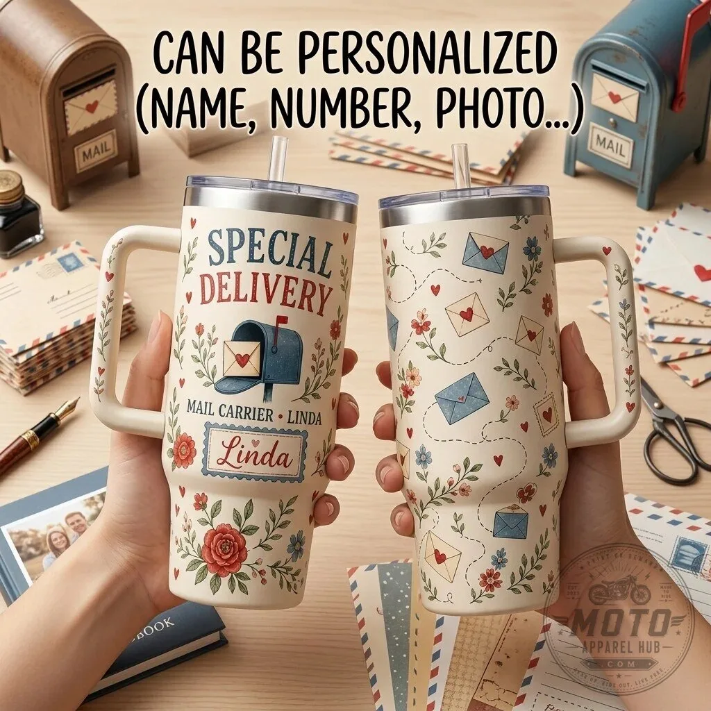 Personalized Mail Carrier Special Delivery Insulated Tumbler with Handle 1 Personalized Mail Carrier Special Delivery Insulated Tumbler with Handle
