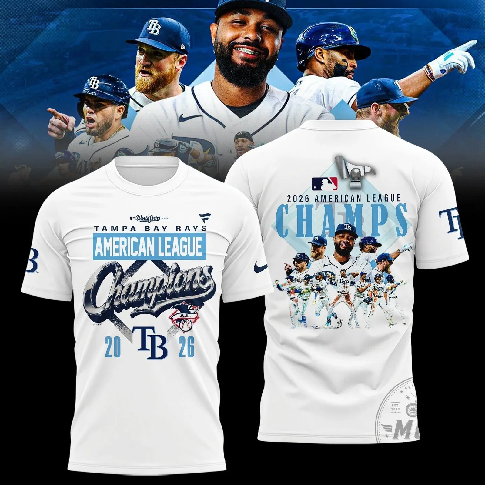 2026 American League Champions T-Shirt for Tampa Bay Rays Baseball Supporters