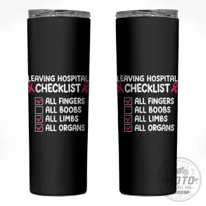 Funny Mastectomy Surgery Breast Cancer Awareness Survivor Humor Skinny Tumbler