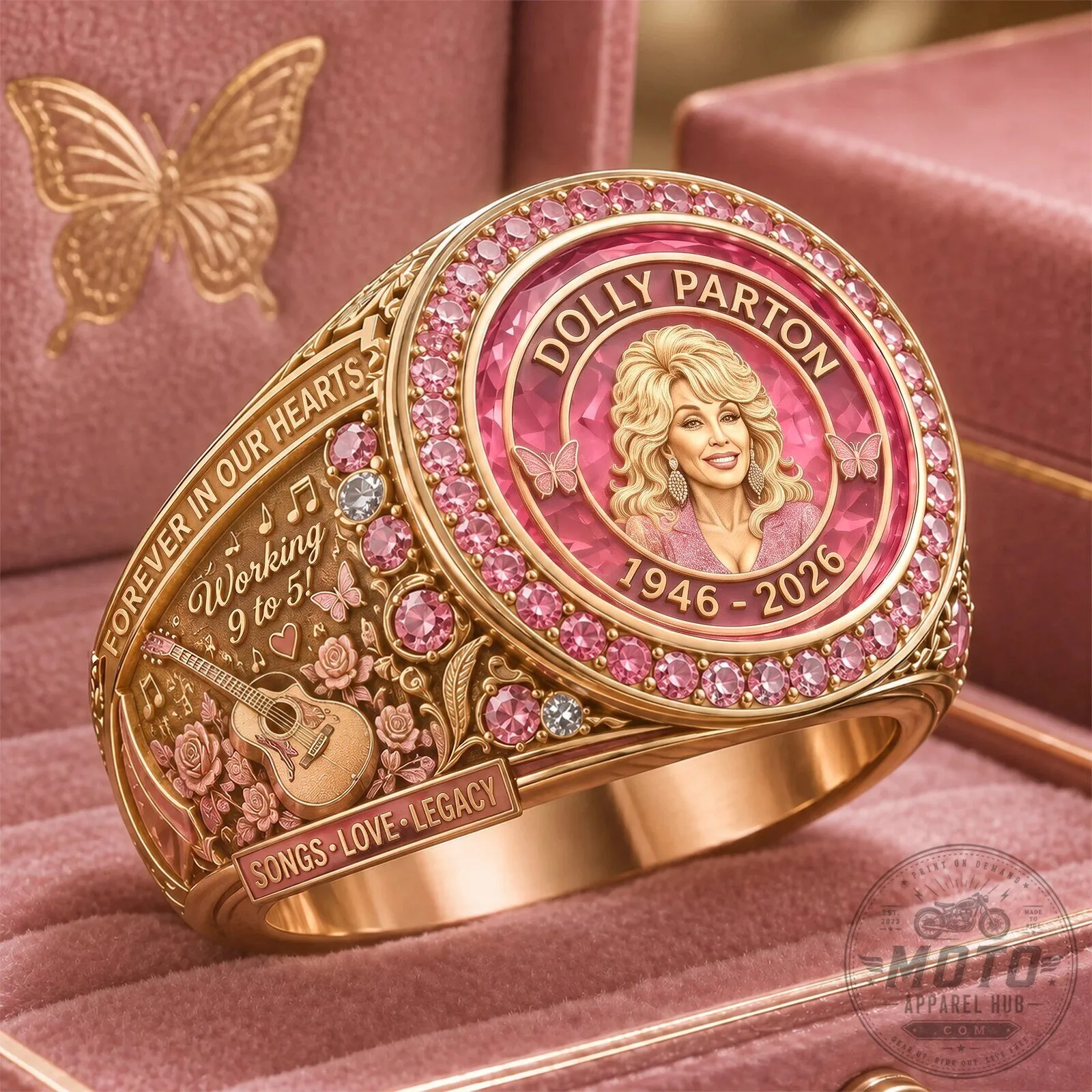 Dolly Parton Forever In Our Hearts Pink Gemstone Ring 7 Dolly Parton Forever In Our Hearts Pink Gemstone Ring