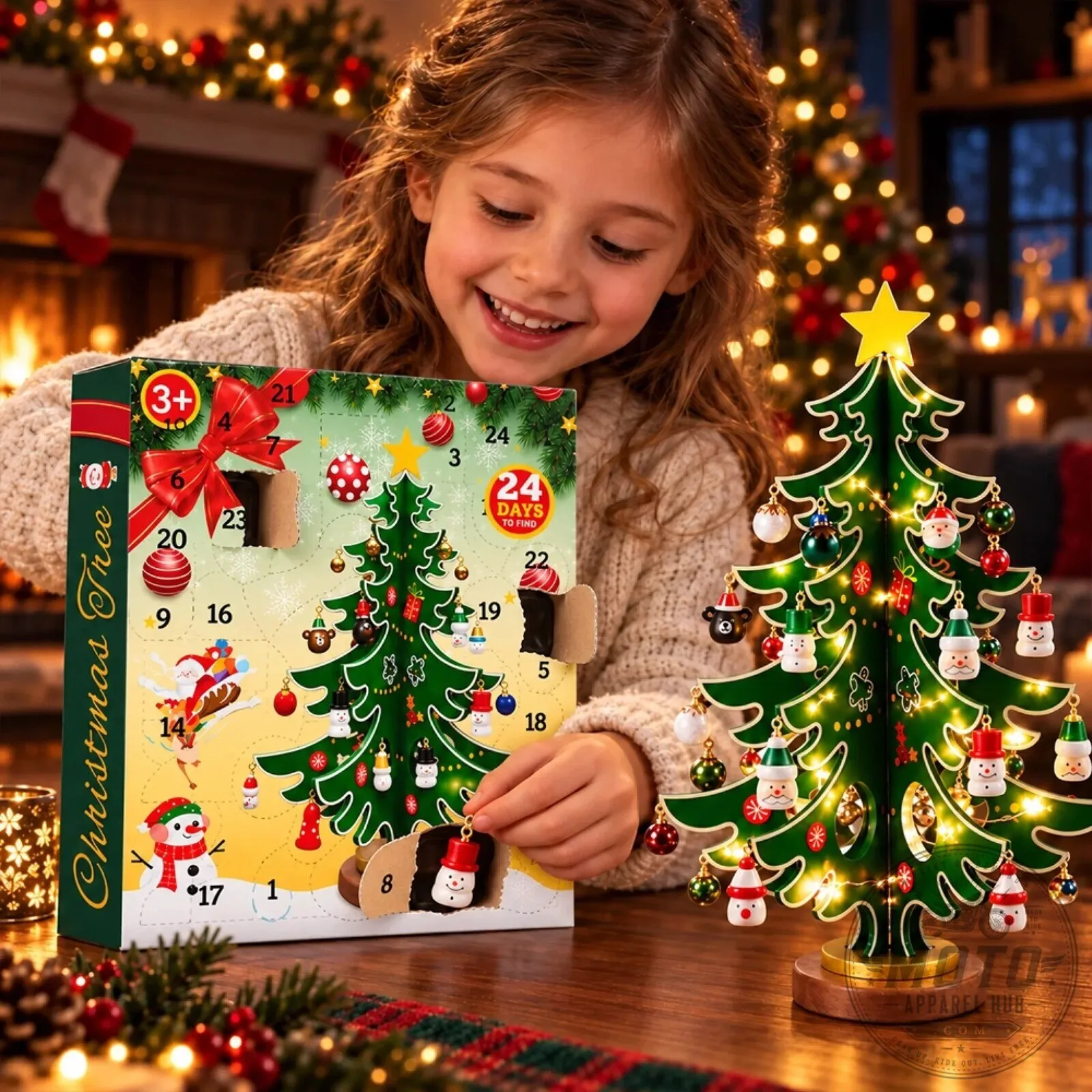 Christmas Tree Advent Calendar with 24 Days of Surprise Ornaments 2D 16 Christmas Tree Advent Calendar with 24 Days of Surprise Ornaments 2D