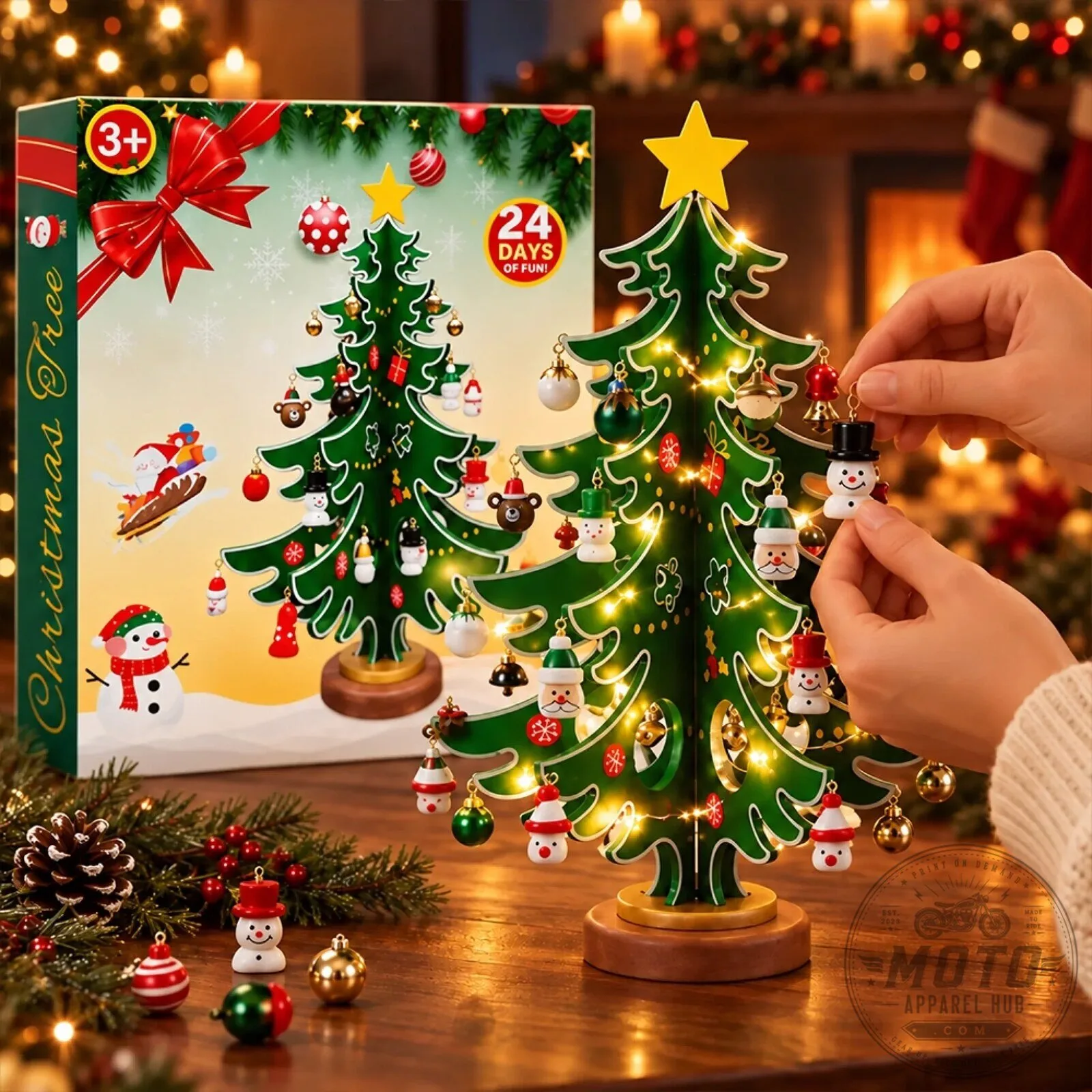 Christmas Tree Advent Calendar with 24 Days of Surprise Ornaments 2D 17 Christmas Tree Advent Calendar with 24 Days of Surprise Ornaments 2D