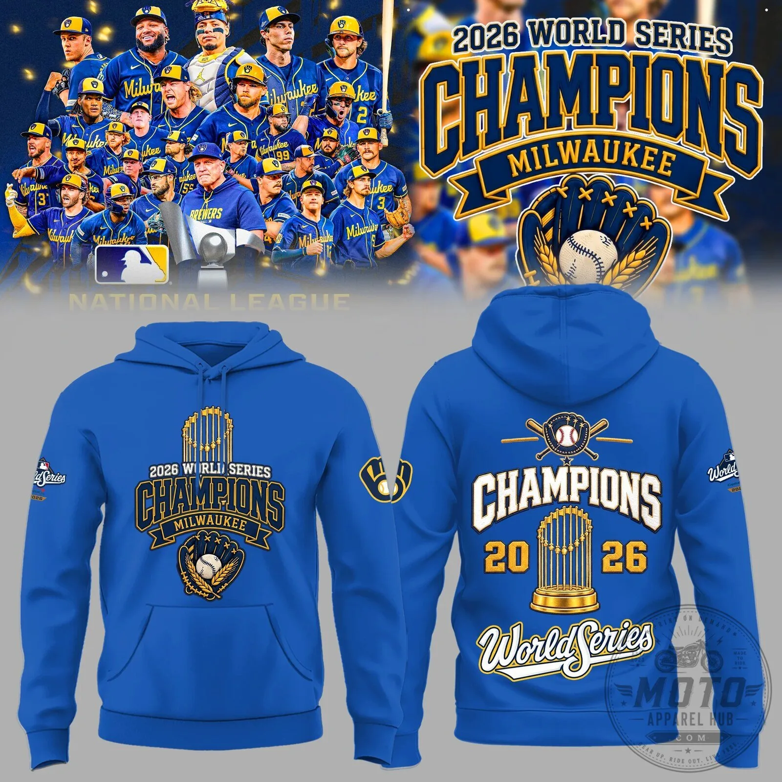 Hoodie Celebrating the Milwaukee Brewers 2026 World Series Championship
