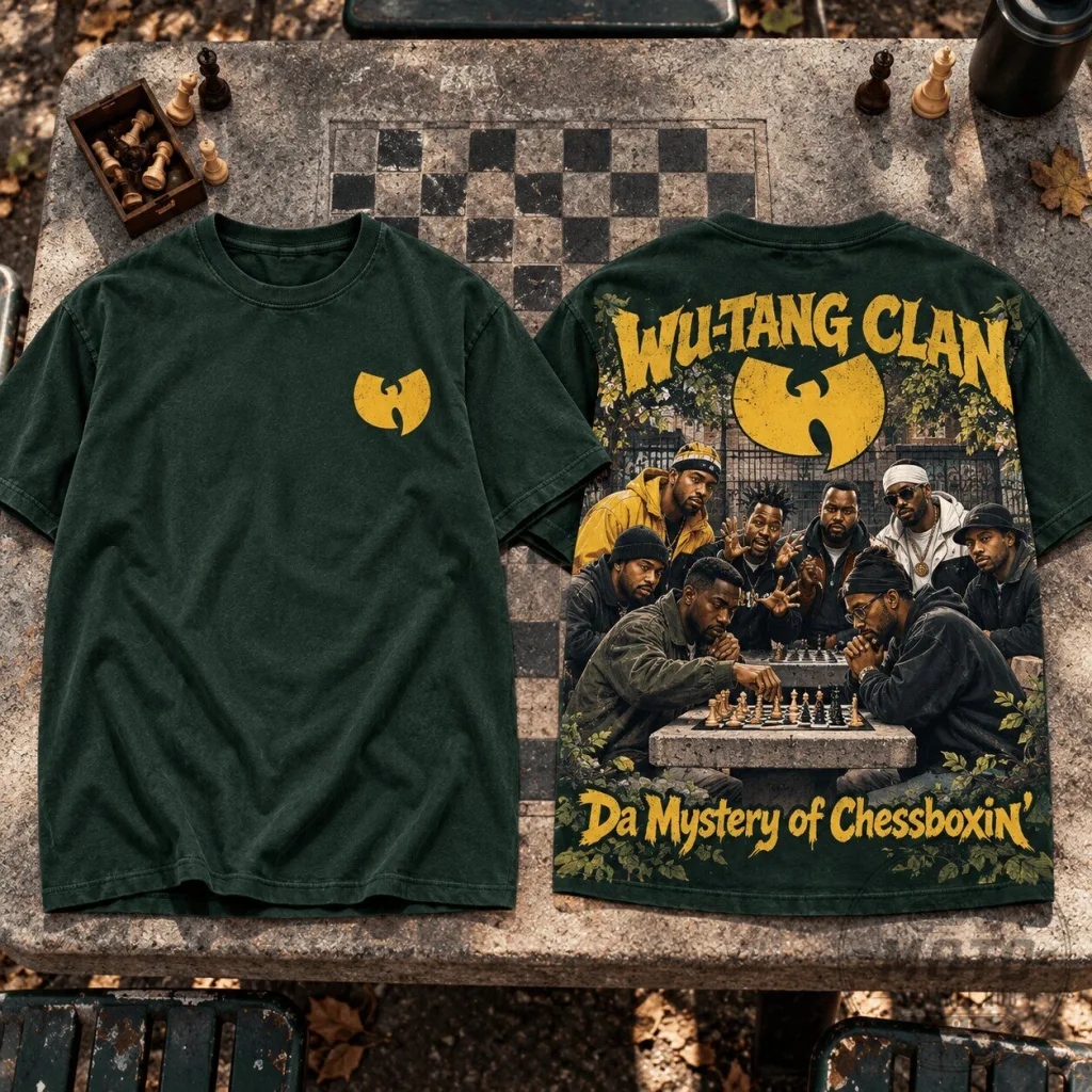 Wu-Tang Clan Da Mystery of Chessboxin Album Art Graphic T-Shirt 37 Wu-Tang Clan Da Mystery of Chessboxin Album Art Graphic T-Shirt