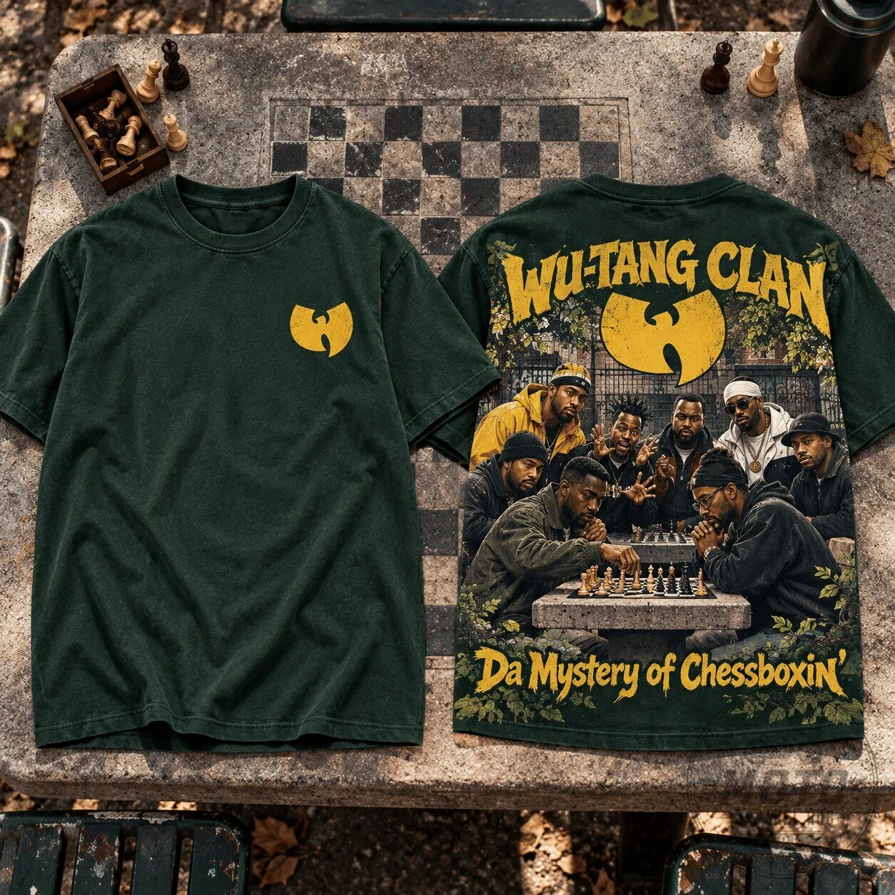 Wu-Tang Clan Da Mystery of Chessboxin Album Art Graphic T-Shirt