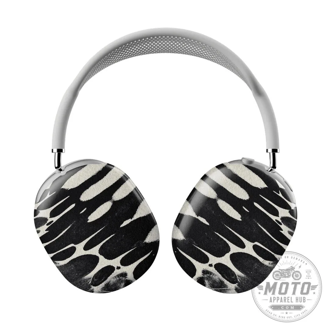 Black and White Butterfly Wing Pattern AirPods Max Case