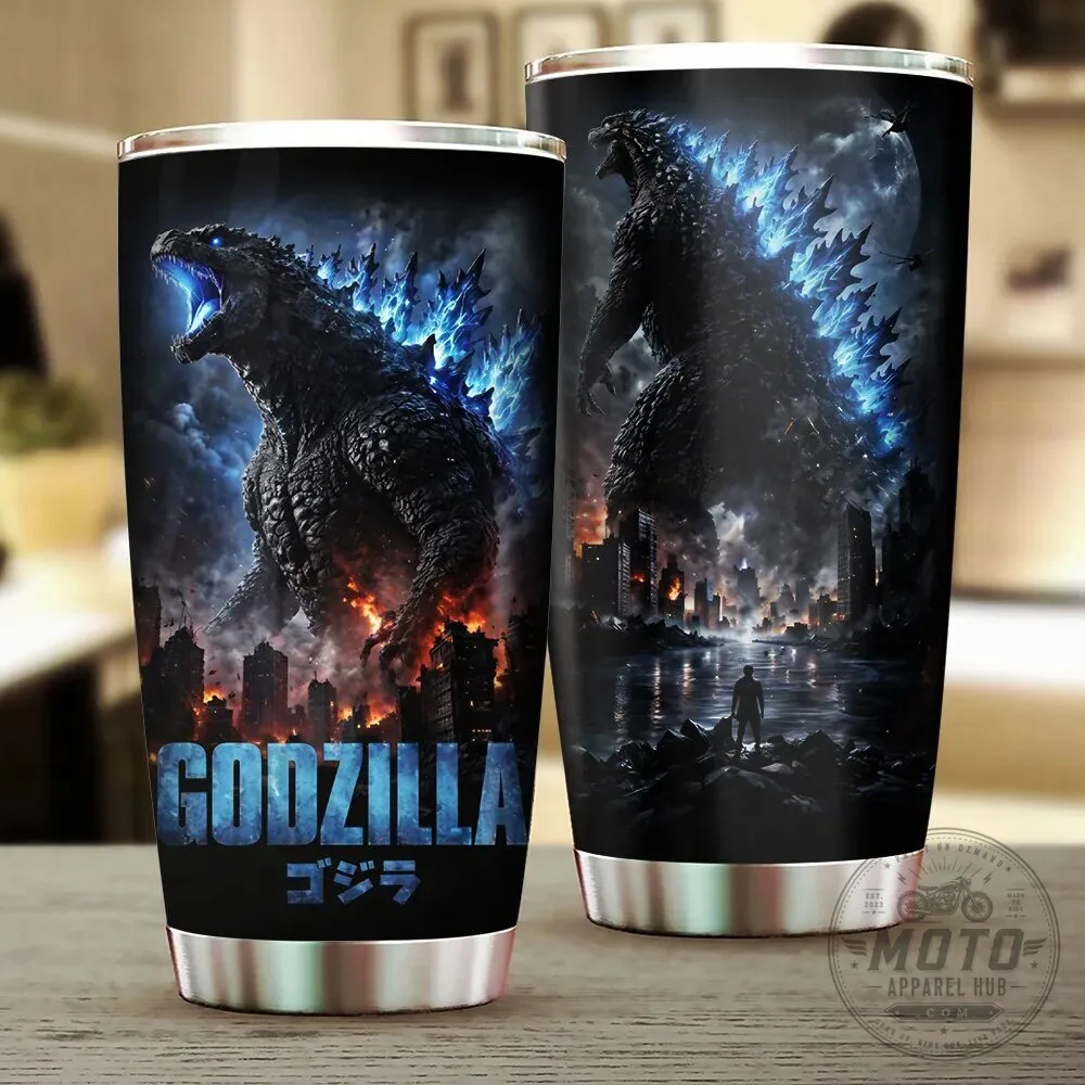Godzilla King of the Monsters City Battle Stainless Steel Tumbler