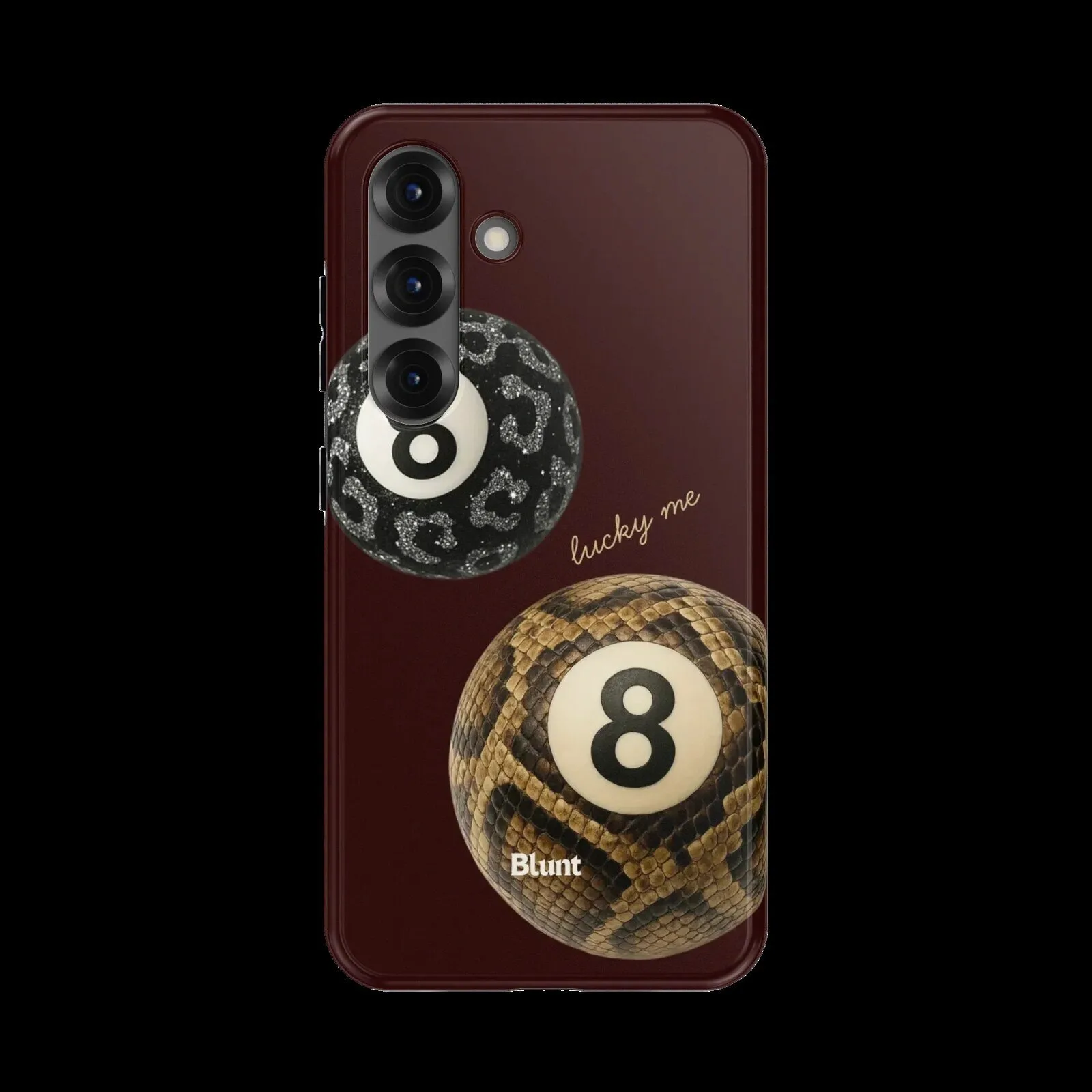 Lucky Me Eight Ball Snake Skin and Glitter Samsung Phone Case