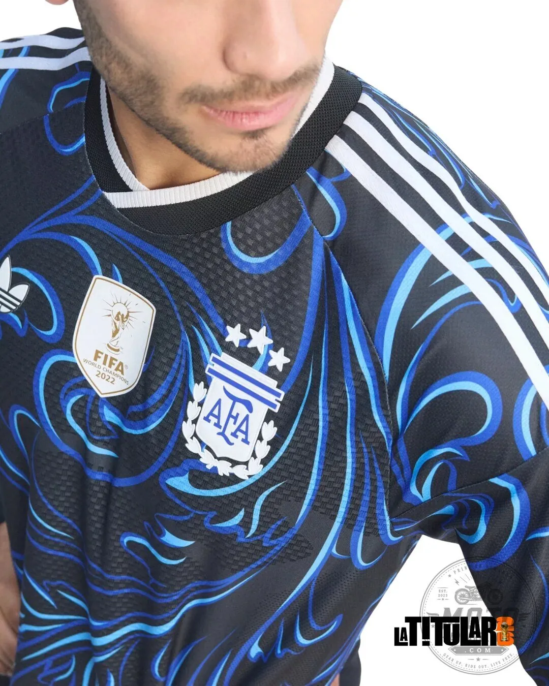Away Long Sleeve Soccer Jersey for Argentina National Football Team - World Cup Edition 12 Away Long Sleeve Soccer Jersey for Argentina National Football Team - World Cup Edition