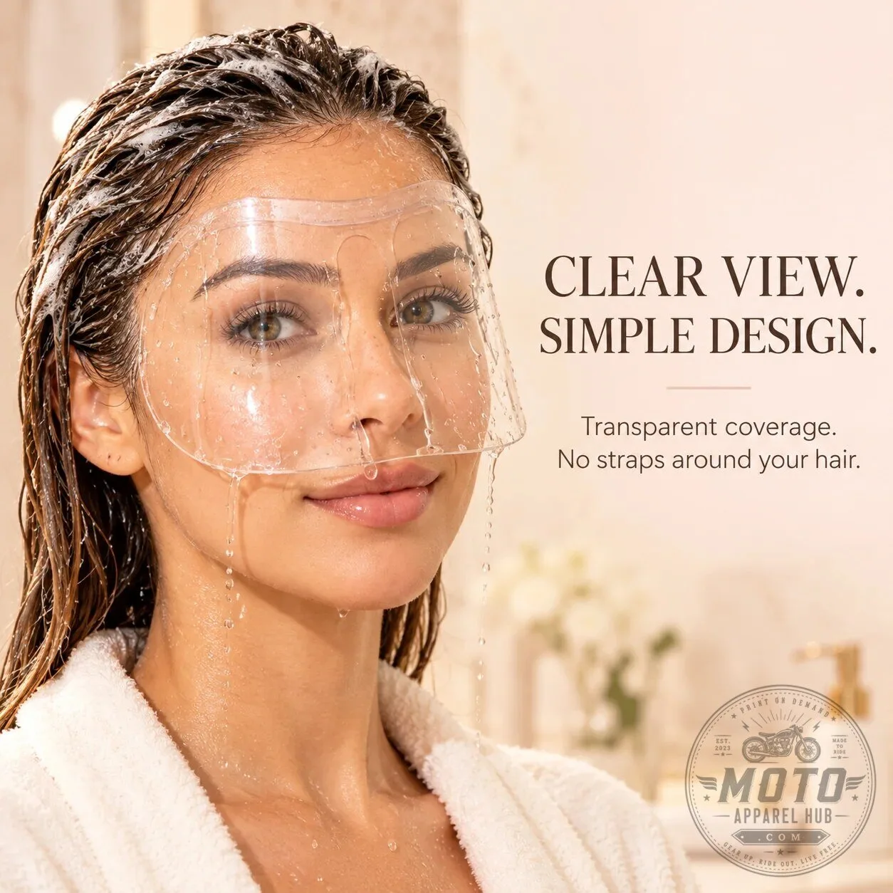 Clear Adhesive Eyelash Extension Shower Shield for Washing Hair and Face 17 Clear Adhesive Eyelash Extension Shower Shield for Washing Hair and Face