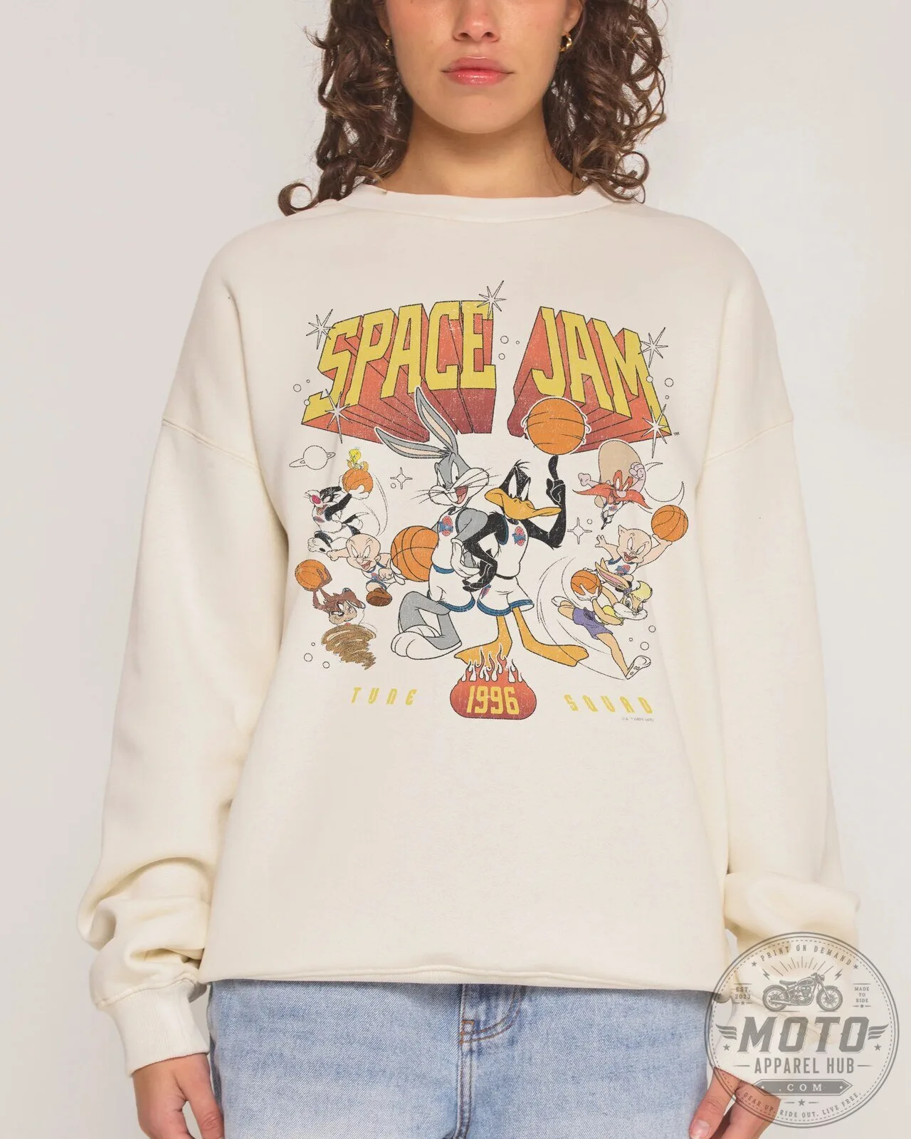 Space Jam Tune Squad 1996 Looney Tunes Basketball Team Sweatshirt 5 Space Jam Tune Squad 1996 Looney Tunes Basketball Team Sweatshirt